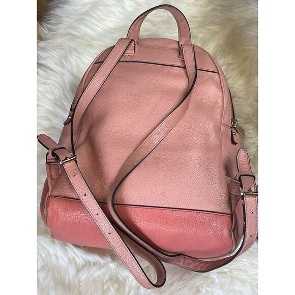 Michael Kors Peach and Coral Color leather Back Pack / Shoulder Bag / Purse - Picture 2 of 8